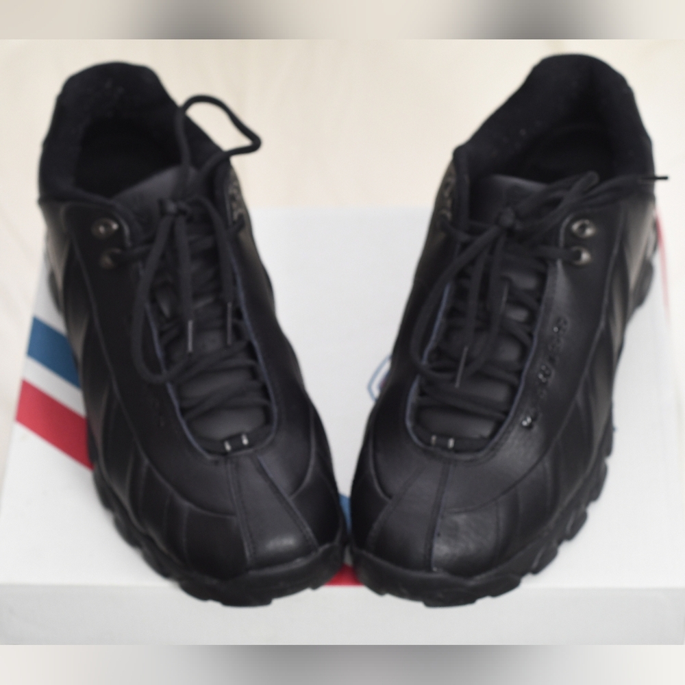 K-Swiss Black Men's Leather Athletic Lace-Up Sneakers